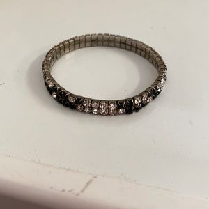 Black and white rhinestone bracelet.  Great shape